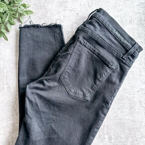 Current/Elliott The Ankle Skinny Black Size 30 - Picture 1 of 8